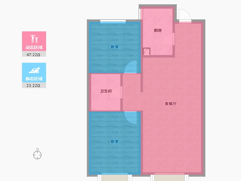 天津-天津市-中国铁建西派国印-63.36-户型库-动静分区