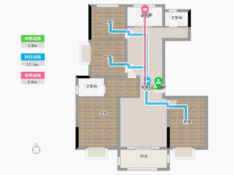 江西省-上饶市-龙城国际 小洋房-118.40-户型库-动静线