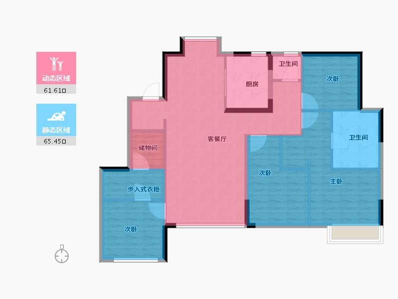 福建省-福州市-阳光城象屿登云湖-114.97-户型库-动静分区