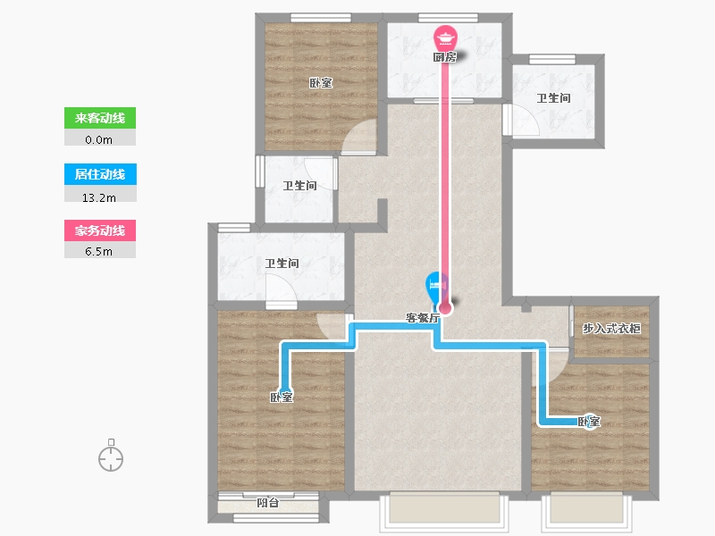 天津-天津市-中国铁建西派国印-104.80-户型库-动静线