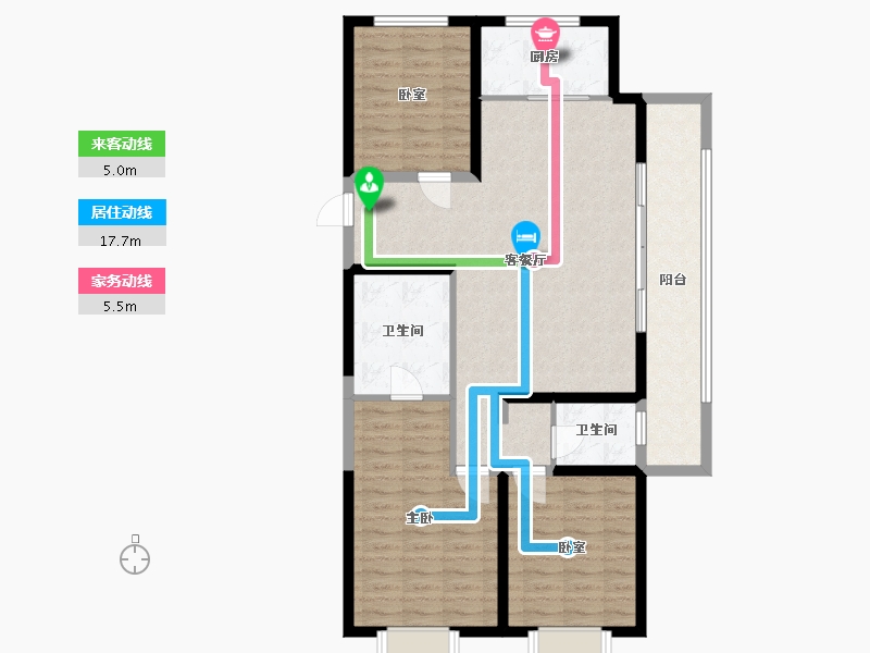 江苏省-徐州市-东方兰园-102.01-户型库-动静线