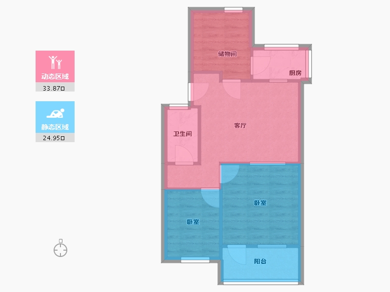 山东省-潍坊市-华苑小区-53.00-户型库-动静分区