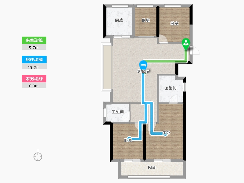 浙江省-杭州市-绿城湖上春风-95.59-户型库-动静线