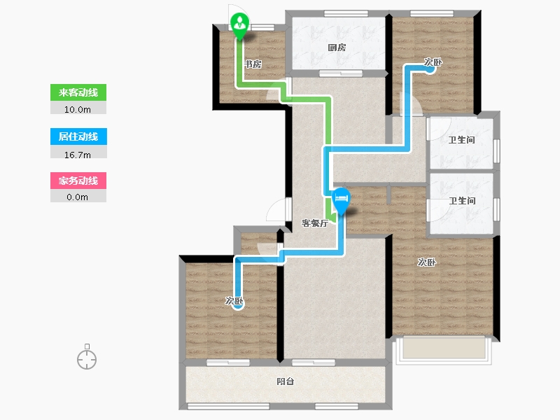 浙江省-杭州市-万科日耀之城-115.20-户型库-动静线