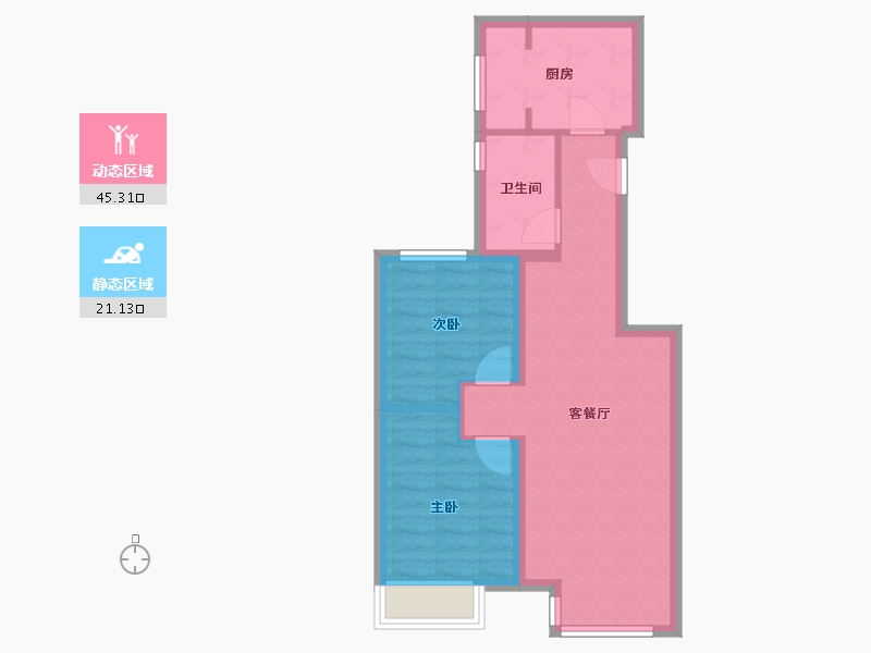 天津-天津市-富力又—城-58.94-户型库-动静分区