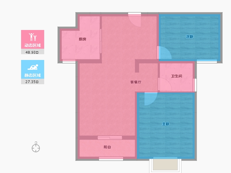 天津-天津市-华侨城碧桂园天境-68.00-户型库-动静分区