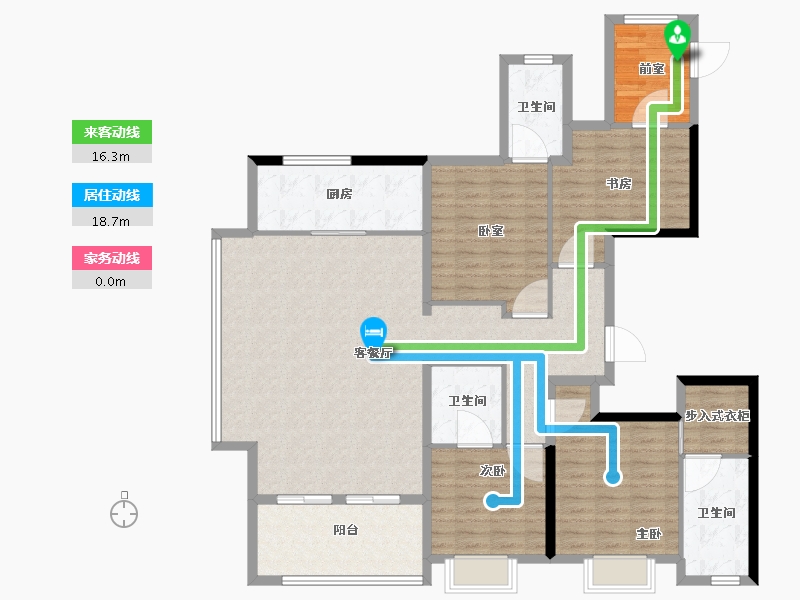 浙江省-杭州市-万科日耀之城-143.19-户型库-动静线