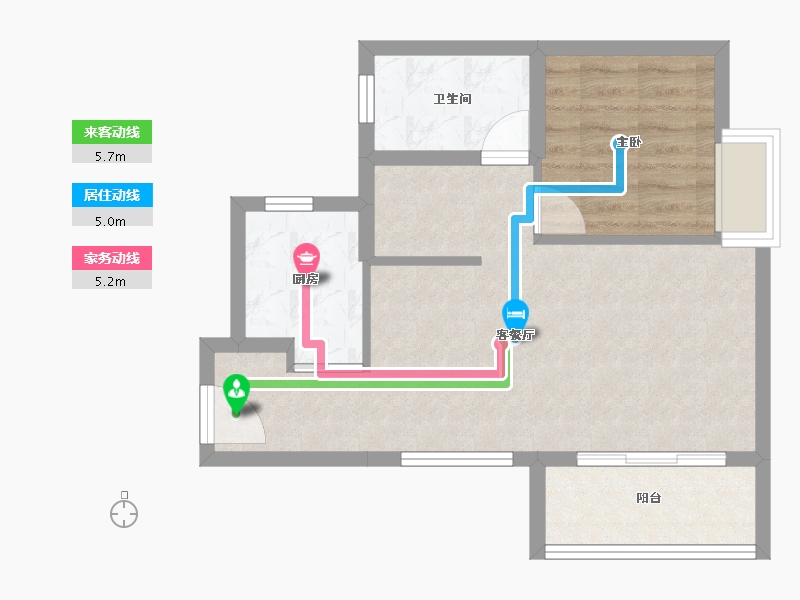 广东省-佛山市-龙湖越秀傲云-52.60-户型库-动静线