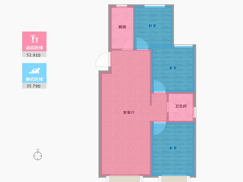 天津-天津市-中国铁建西派国印-80.00-户型库-动静分区