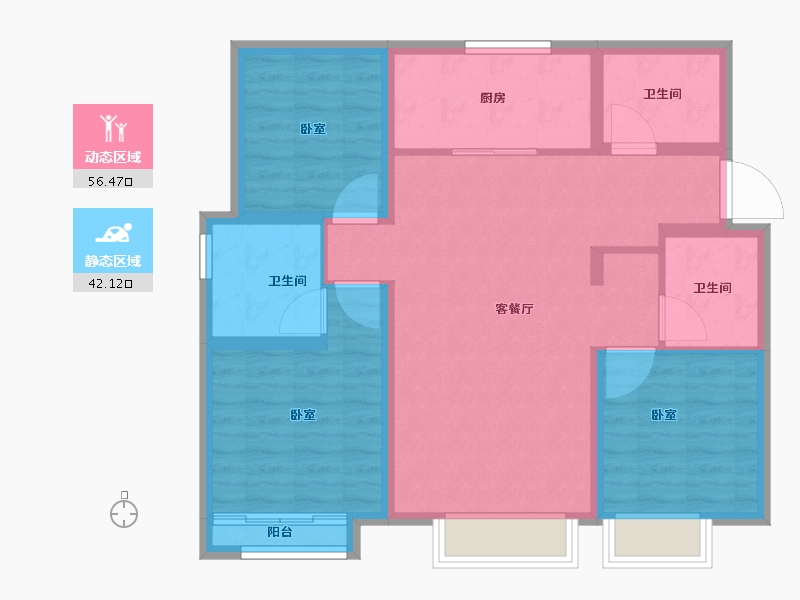 天津-天津市-中国铁建西派国印-88.00-户型库-动静分区