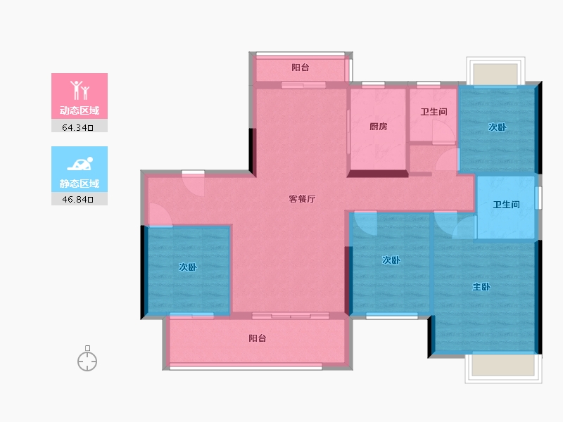 江西省-九江市-东投联盛状元府-104.50-户型库-动静分区