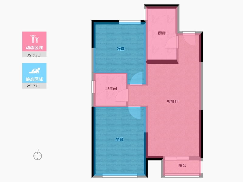 天津-天津市-未来城-58.39-户型库-动静分区