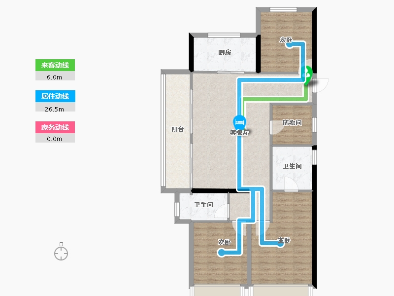 浙江省-杭州市-万科日耀之城-99.94-户型库-动静线