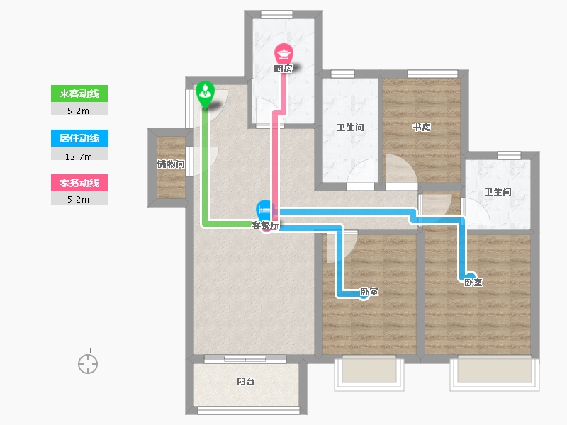 天津-天津市-中国铁建西派国印-87.20-户型库-动静线