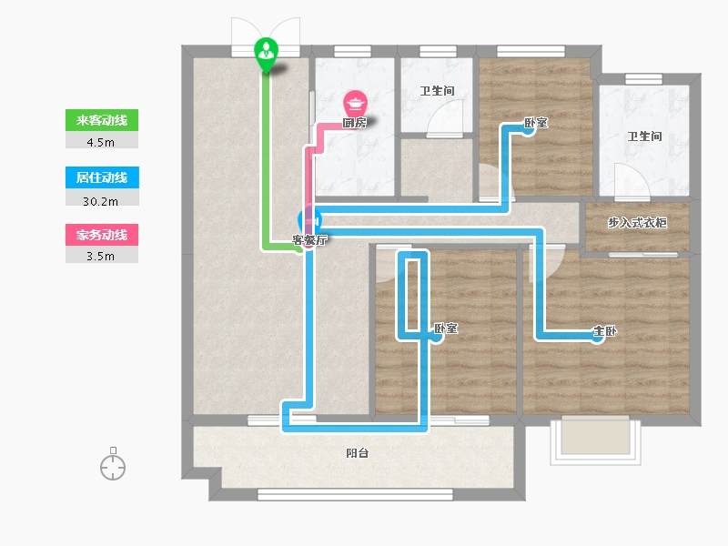 浙江省-台州市-福玺江南-94.00-户型库-动静线