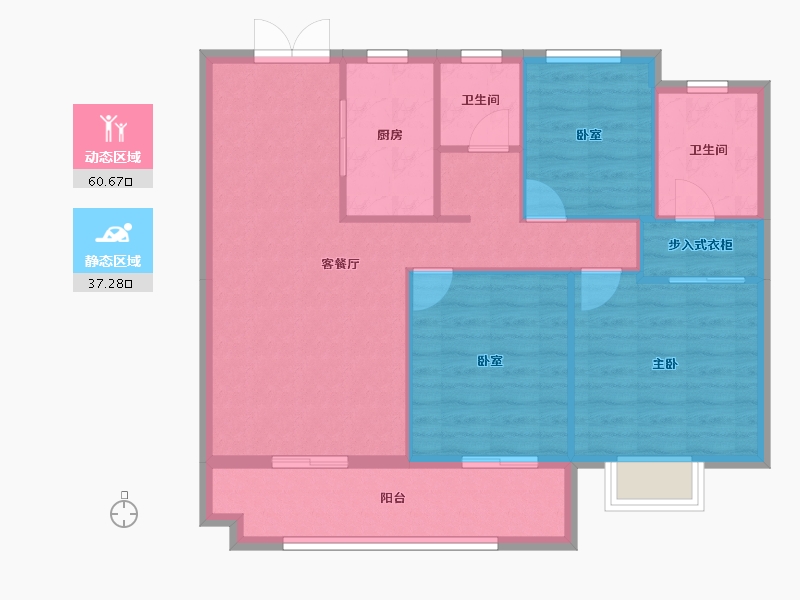 浙江省-台州市-福玺江南-94.00-户型库-动静分区