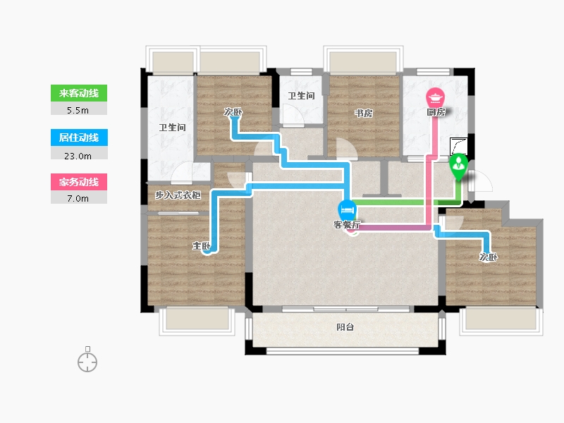 江苏省-南京市-栖樾府-108.01-户型库-动静线