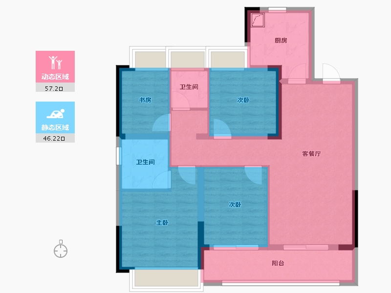 江苏省-南京市-望江悦府-92.01-户型库-动静分区