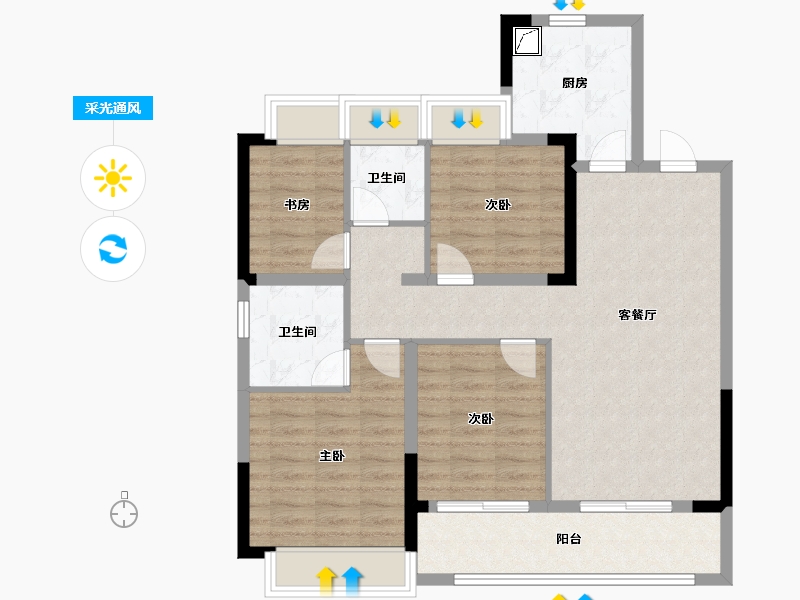 江苏省-南京市-望江悦府-92.01-户型库-采光通风