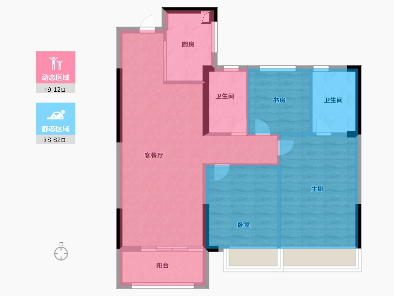 浙江省-杭州市-星合映-79.00-户型库-动静分区