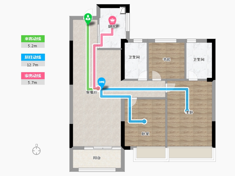 浙江省-杭州市-星合映-79.00-户型库-动静线