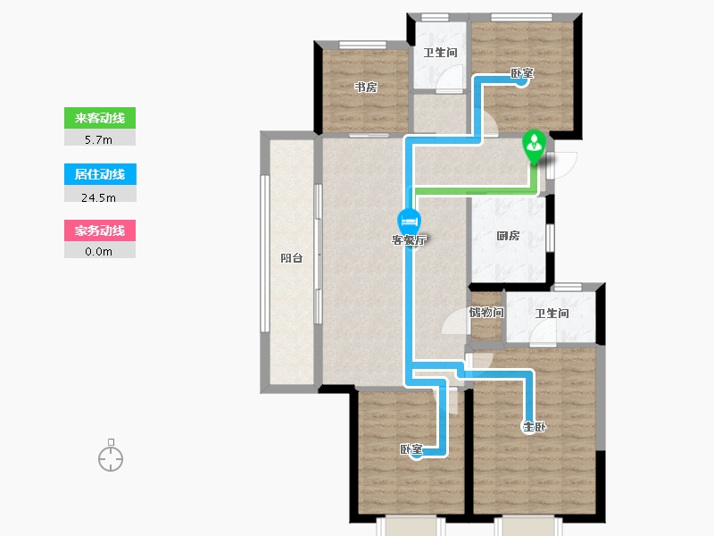 浙江省-杭州市-香港置地上河公元-103.87-户型库-动静线