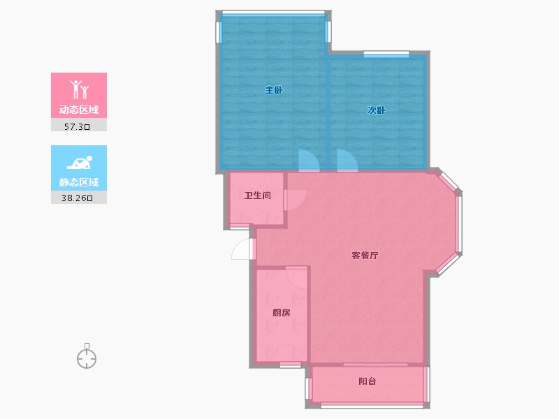 江苏省-扬州市-新世纪花苑-78.00-户型库-动静分区