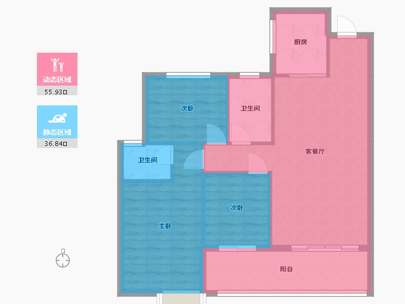 湖北省-孝感市-东方状元城-100.00-户型库-动静分区