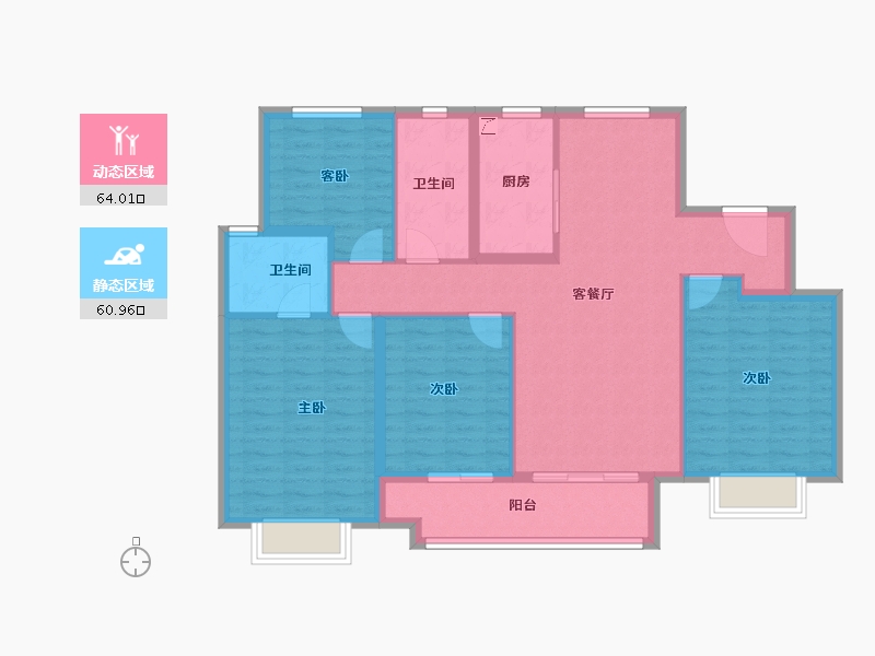 天津-天津市-金辉城中央云著-113.00-户型库-动静分区