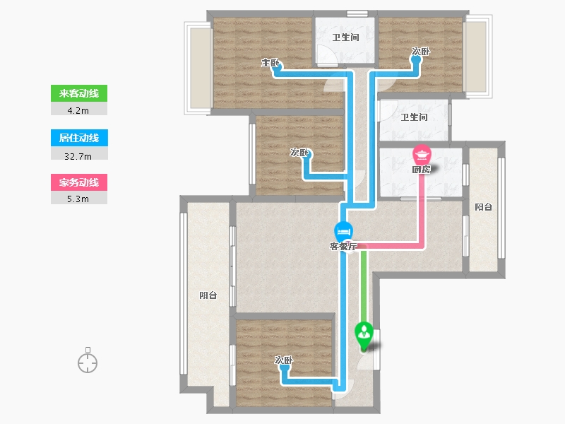 贵州省-遵义市-新时代-118.00-户型库-动静线