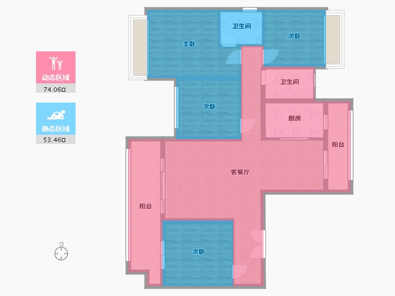 贵州省-遵义市-新时代-118.00-户型库-动静分区