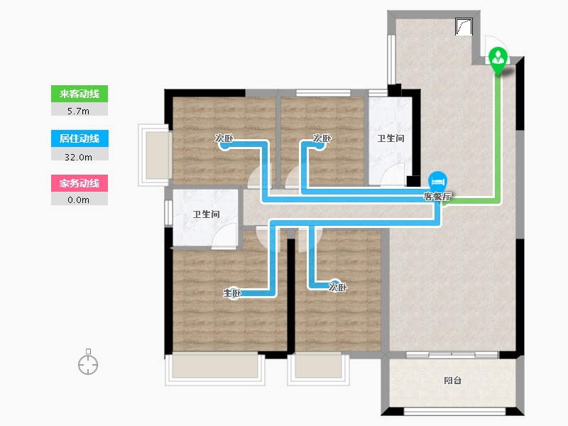 江西省-赣州市-台湾城二期-118.00-户型库-动静线