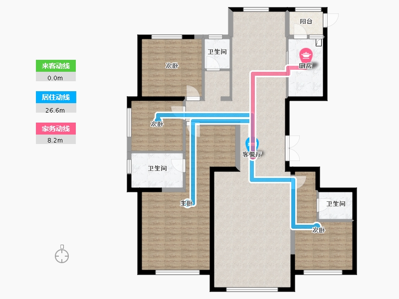 内蒙古自治区-鄂尔多斯市-城投玉园-146.00-户型库-动静线