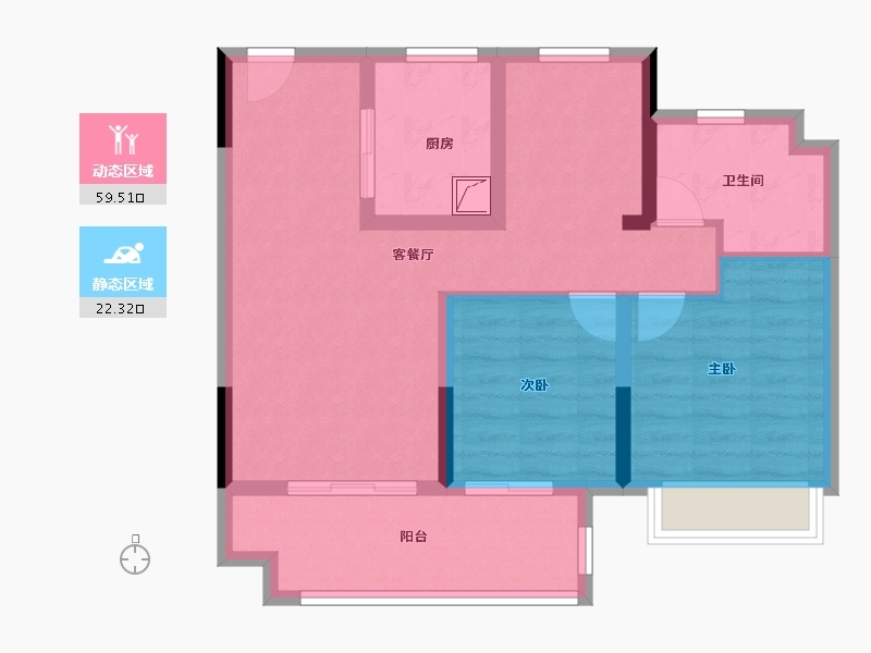 江苏省-南京市-茉语兰庭-72.31-户型库-动静分区