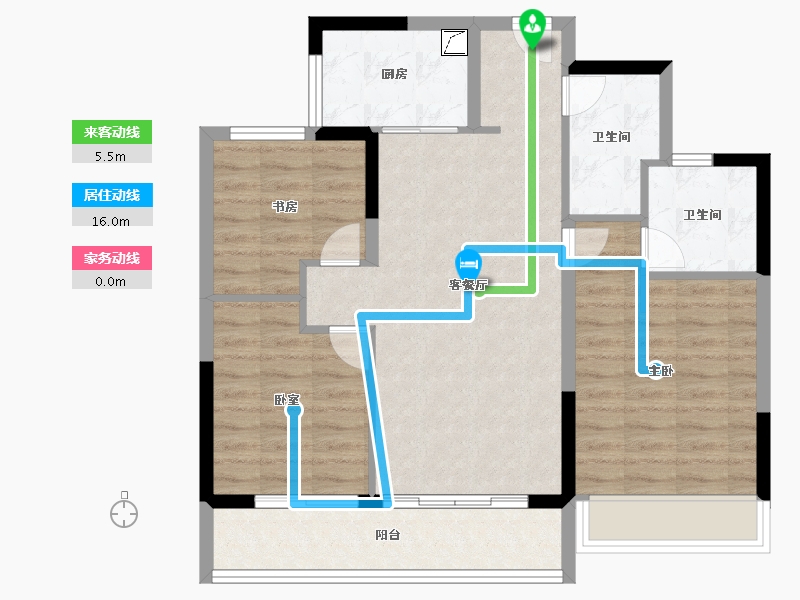 浙江省-杭州市-融信展望-82.40-户型库-动静线