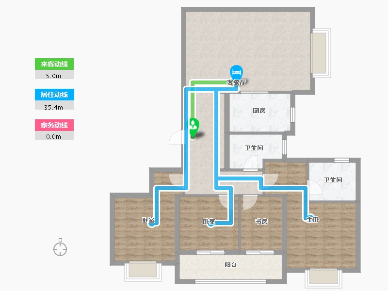 浙江省-杭州市-绿城春风金沙-112.67-户型库-动静线