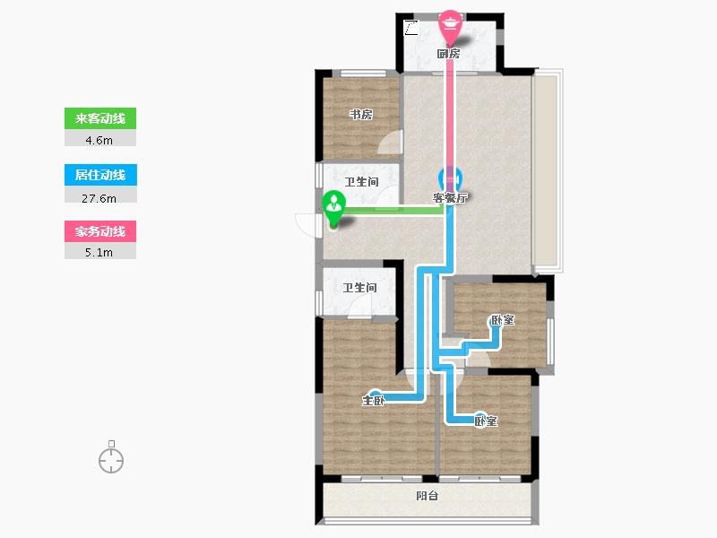 浙江省-杭州市-融信展望-111.20-户型库-动静线