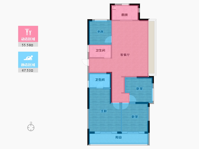 浙江省-杭州市-融信展望-111.20-户型库-动静分区