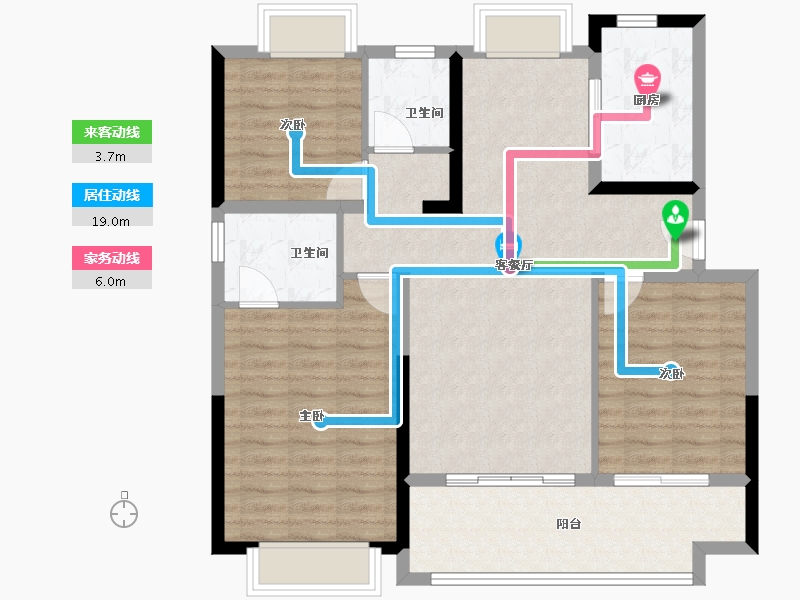 江苏省-南京市-万象天地四季-95.71-户型库-动静线