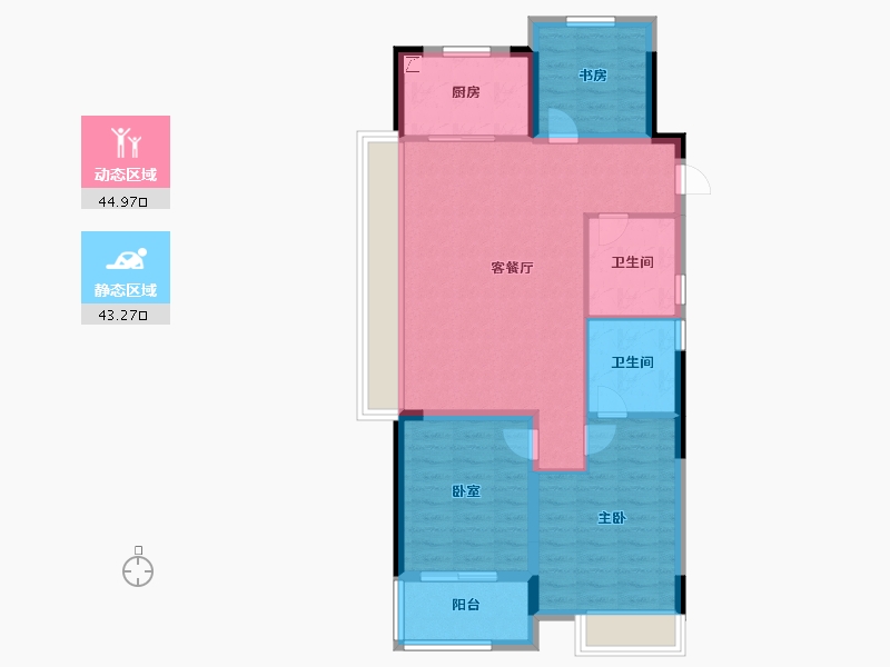 浙江省-杭州市-星合映-79.00-户型库-动静分区