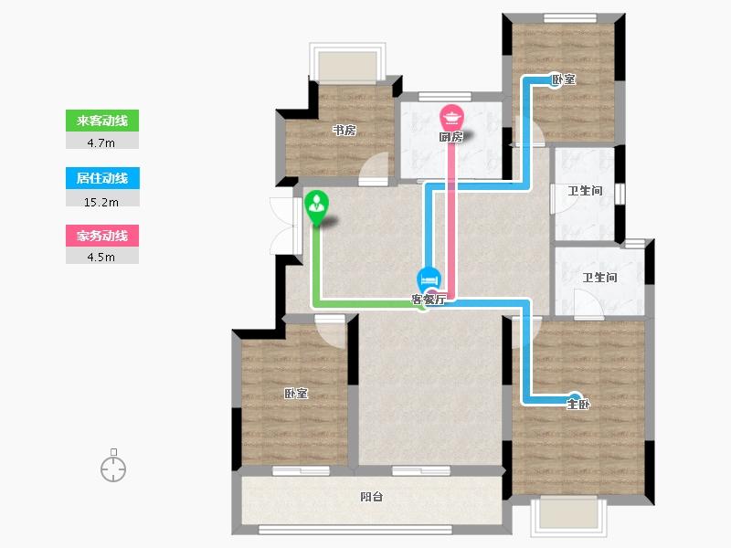 浙江省-杭州市-香港置地上河公元-100.80-户型库-动静线