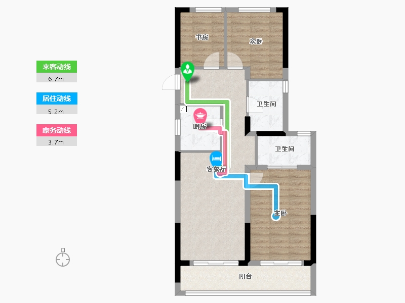 浙江省-杭州市-融创融耀之城-78.60-户型库-动静线