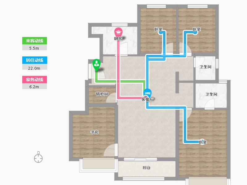 天津-天津市-中国铁建西派国印-106.40-户型库-动静线