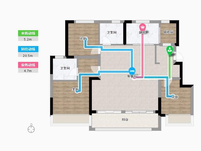 江苏省-南京市-江山大境-95.21-户型库-动静线