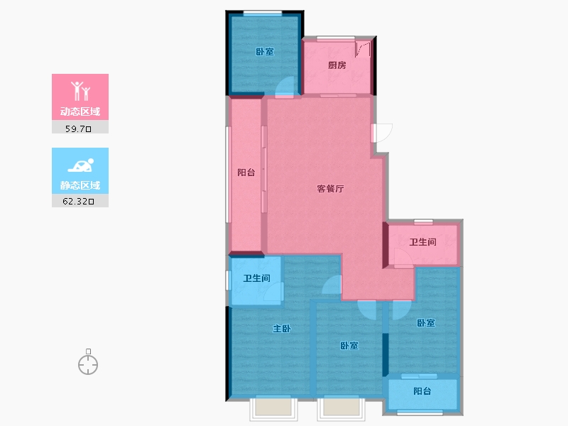 浙江省-杭州市-融创金昌启亚杭臻源-109.15-户型库-动静分区