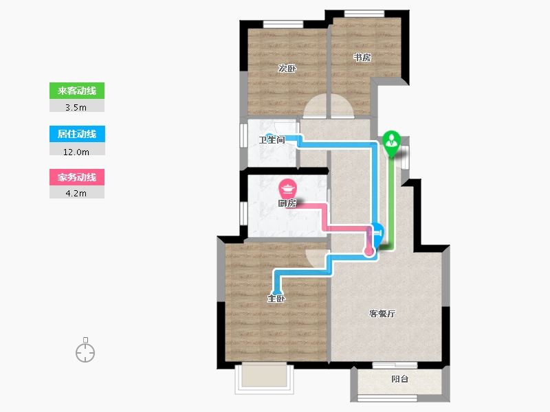 天津-天津市-实地常春藤-65.60-户型库-动静线