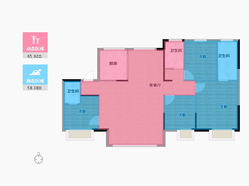 天津-天津市-中建·壹方九里-114.50-户型库-动静分区