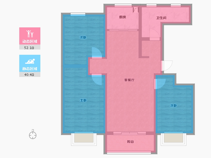 山东省-临沂市-龙盛西园-90.00-户型库-动静分区