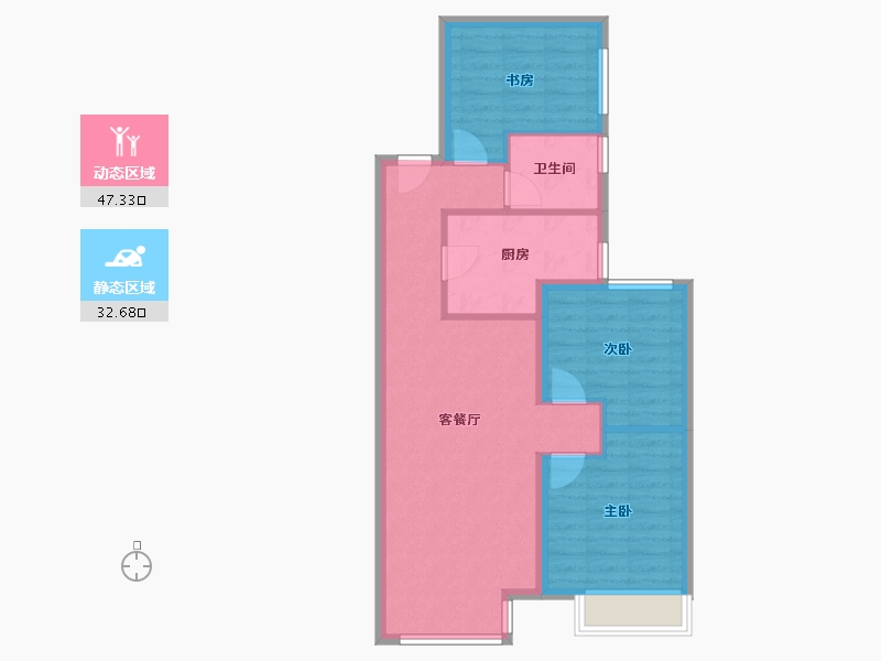 天津-天津市-富力又—城-71.67-户型库-动静分区