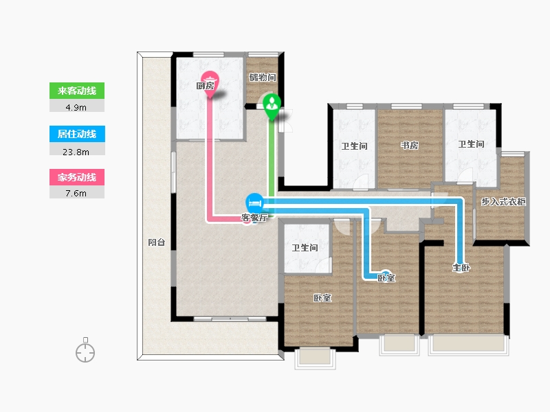 浙江省-杭州市-葛洲坝龙湖中杭府-196.00-户型库-动静线